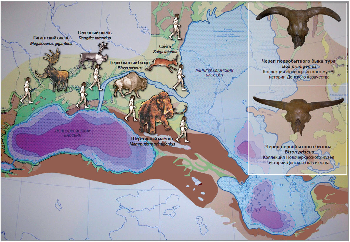 Черноморско-Каспийский бассейн в позднем плейстоцене около 17–15 тыс. лет назад